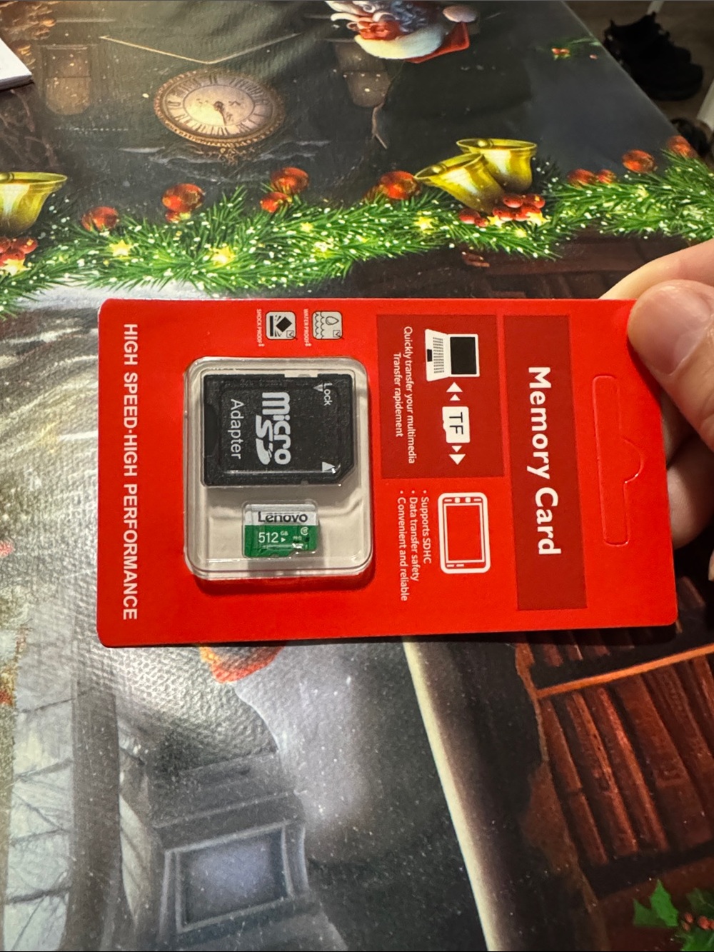 Lenovo 512GB microSD Card with Adapter - Green Card, Red Packaging